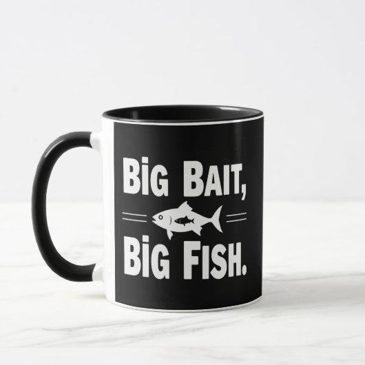 Mug Big Bait Big Fish Funny Fishing (Gauche)