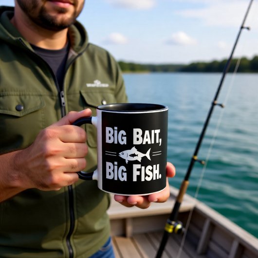 Mug Big Bait Big Fish Funny Fishing