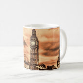 Mug Big Ben à Londres dans un style rétro (Devant droit)