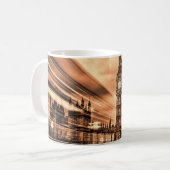 Mug Big Ben à Londres dans un style rétro (Devant gauche)
