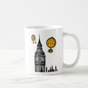 Mug Big Ben et ballons à air chauds vintages