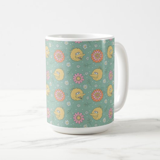 Mug Big Bird | Good Vibes Floral Pattern (Devant droit)