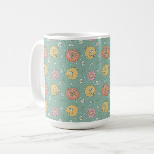 Mug Big Bird | Good Vibes Floral Pattern (Devant gauche)