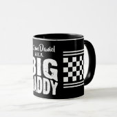Mug Big Daddy avec votre nom en texte blanc sur fond n (Devant droit)