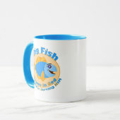 Mug Big Fish Croyez en Dieu (Devant gauche)