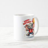 Mug Big Five Celebration : Elephant avec ballons aujou (Devant droit)