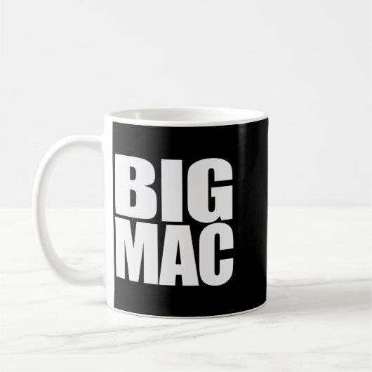 Mug Big Mac Cool Unique And Funny Black White (Gauche)