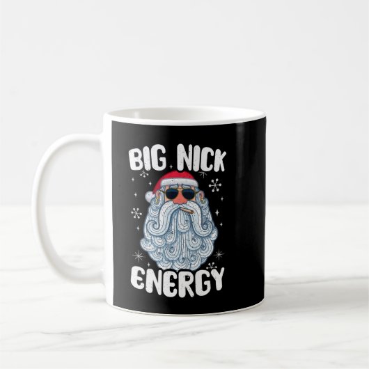 Mug Big Nick Energy Funny Père Noël de Noël (Gauche)