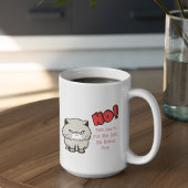 Mug Big No in Red Impossible Pet My Cat Il vous détest