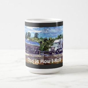 Mug Big Rig Camion de transport blanc pour camions et