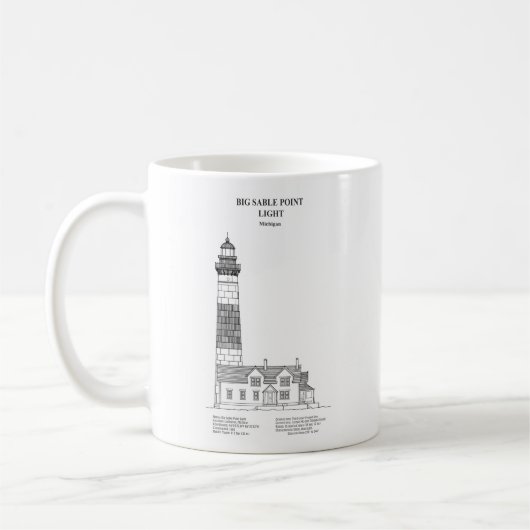 Mug Big Sable Point Lighthouse - Michigan - BD (Gauche)
