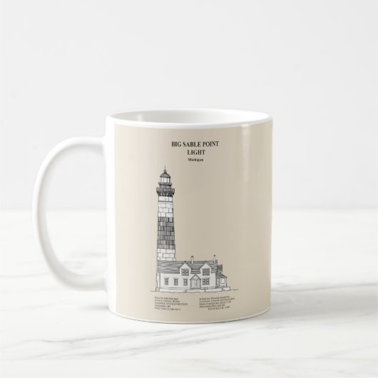 Mug Big Sable Point Lighthouse - Michigan - SBD (Gauche)