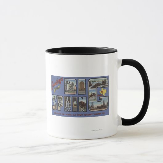 Mug Big Spring, Texas - Scènes de grandes lettres (Droite)