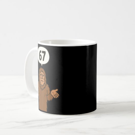 Mug Bigfoot 67 Meme Six Seven Funny Sasquatch  (Devant gauche)