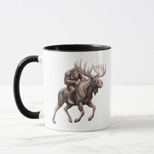 Mug Bigfoot à cheval sur un orignal  (Gauche)