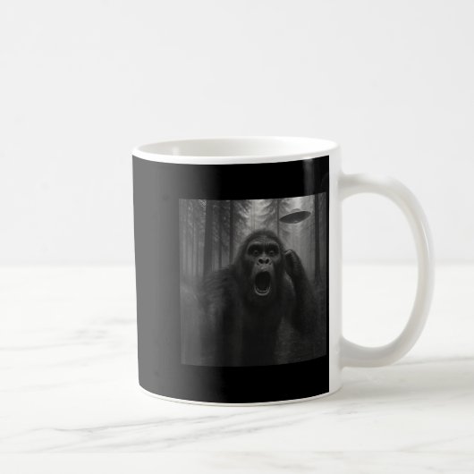 Mug Bigfoot Alien Ufo Selfie Funny Sasquatch Meme Men  (Droite)