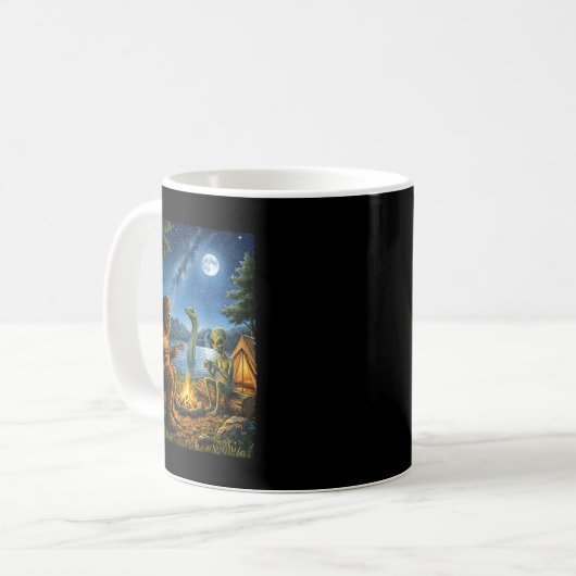 Mug Bigfoot And Alien Loch Ness Campfire Sasquatch Fun (Devant gauche)