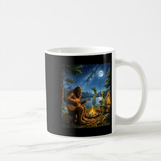 Mug Bigfoot And Alien Loch Ness Campfire Sasquatch Fun (Droite)
