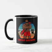 Mug Bigfoot Babe Watch Beach Lifeguard Funny Café (Gauche)