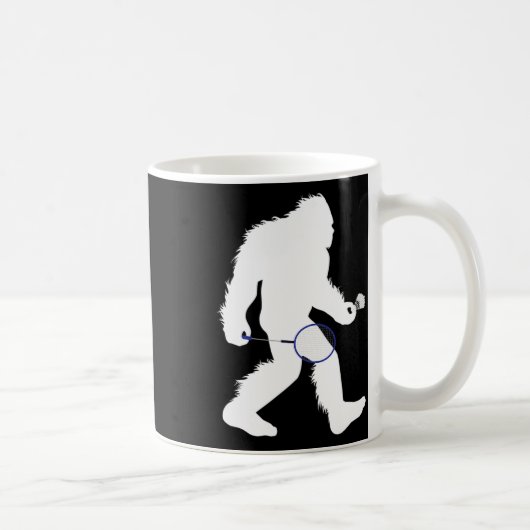 Mug Bigfoot Badminton Player Sasquatch Shuttle (Droite)