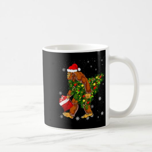 Mug Bigfoot Carrying Christmas Tree Sasquatch Believer (Droite)