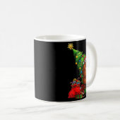 Mug Bigfoot Christmas Tree Xmas Lights Funny Sasquatch (Devant droit)
