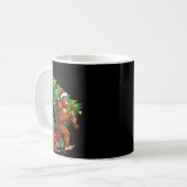 Mug Bigfoot Christmas Tree Xmas Lights Funny Sasquatch (Devant gauche)
