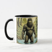 Mug Bigfoot debout dans l'eau dessin animé (Gauche)
