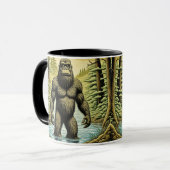 Mug Bigfoot debout dans l'eau dessin animé (Devant gauche)