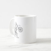 Mug Bigfoot Dirt Bike Sasquatch Biker  (Devant gauche)