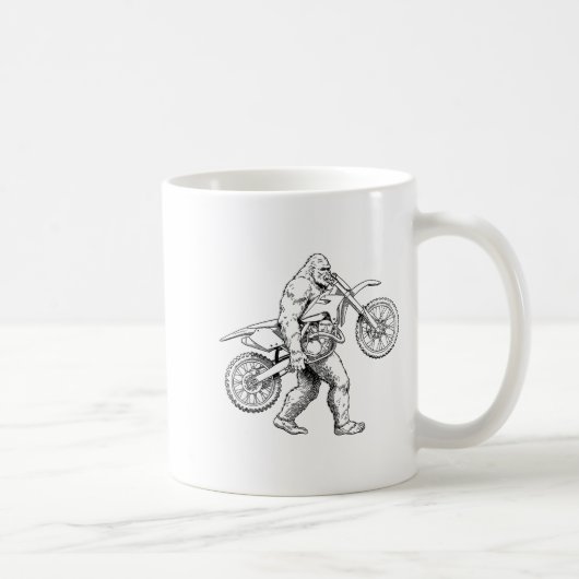 Mug Bigfoot Dirt Bike Sasquatch Biker  (Droite)