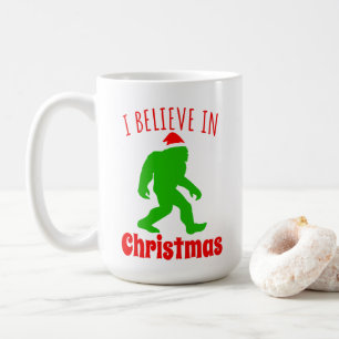 Mug Bigfoot drôle Je crois en Noël