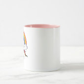 Mug Bigfoot drôle montant l'arc-en-ciel magique de (Centre)