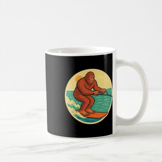 Mug Bigfoot Eau Ski Vintage Cryptid Beach Graphic (Droite)
