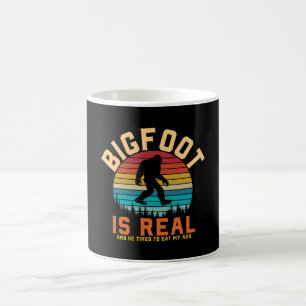 Mug Bigfoot est réel Design rétro Bigfoot