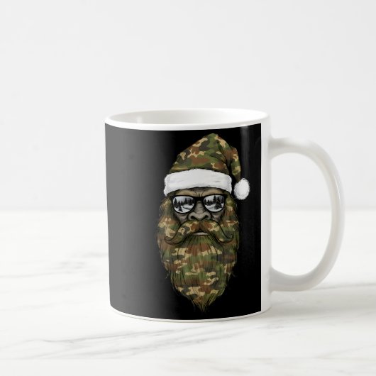 Mug Bigfoot Face Sungles Santa Christmas Camo Xmas Sas (Droite)