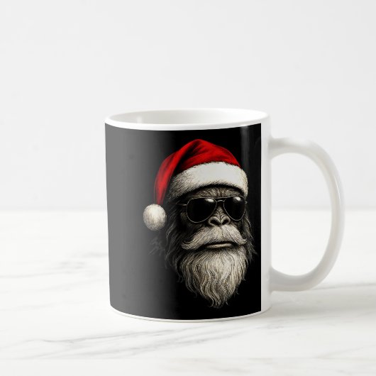 Mug Bigfoot Face Sungles Santa Christmas Funny Xmas Sa (Droite)