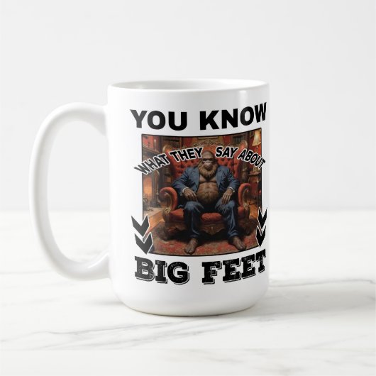 Mug Bigfoot Feet Joke (Gauche)