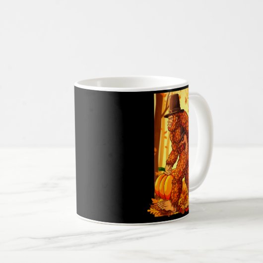 Mug Bigfoot Lgrim Turkey Pumpkin Thanksgiving Day Funn (Devant droit)