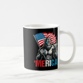Mug Bigfoot Merica Rock Drapeau Patriotique Américain
