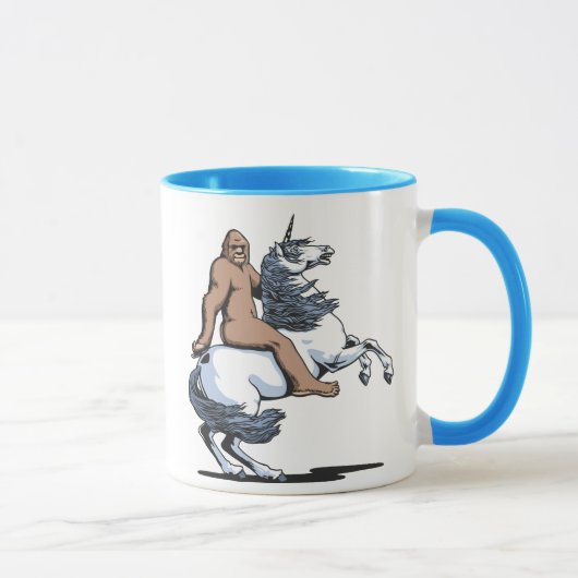 Mug Bigfoot montant une licorne (Droite)