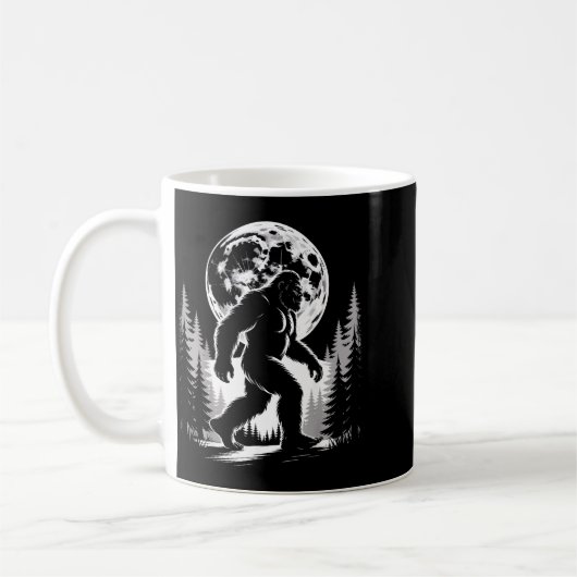 Mug Bigfoot Moonlight Sasquatch Forest Cryptid Outdoor (Gauche)