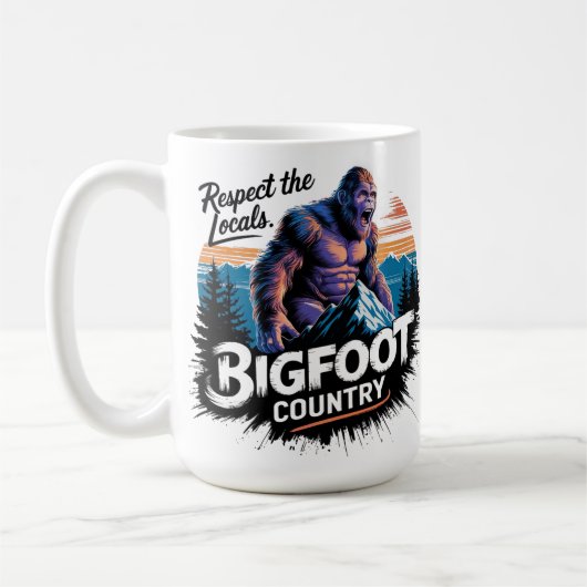 Mug Bigfoot, Parfait pour les amoureux de Sasquatch (Gauche)