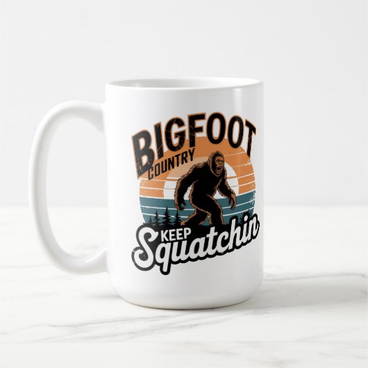 Mug Bigfoot, Parfait pour les amoureux de Sasquatch (Gauche)