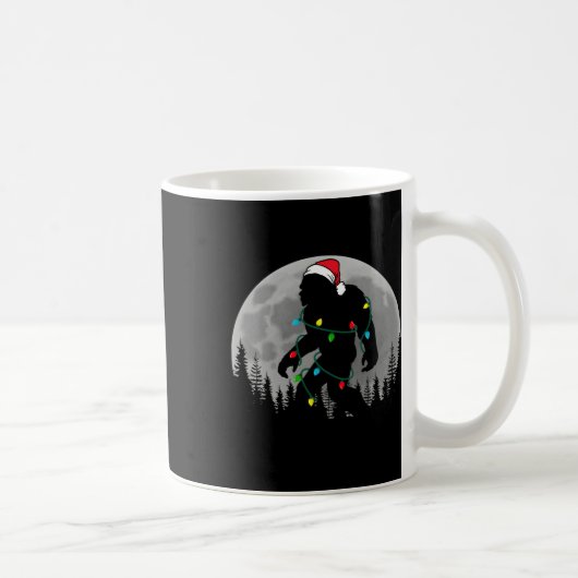 Mug Bigfoot Père Noël Feux d'arbre de Noël Funky Noël (Droite)