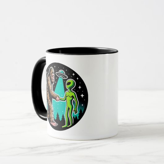 Mug Bigfoot rencontre un Alien (Devant gauche)