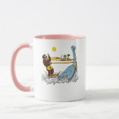 Mug Bigfoot Riding Loch Ness Monster Drôle Conspiratio (Gauche)