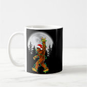 Mug Bigfoot Santa Christmas Tree Lights Funny Xmas Sas (Gauche)