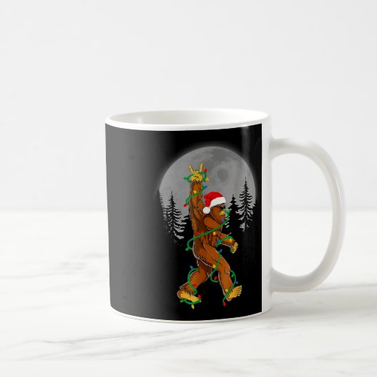 Mug Bigfoot Santa Christmas Tree Lights Funny Xmas Sas (Droite)