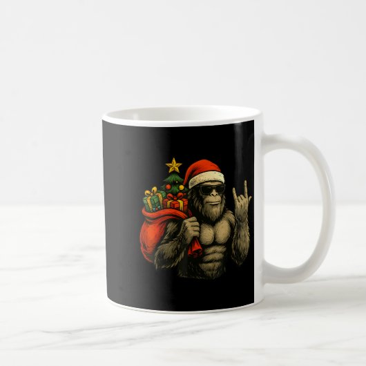 Mug Bigfoot Santa Christmas Tree Rock On Funny Xmas Sa (Droite)